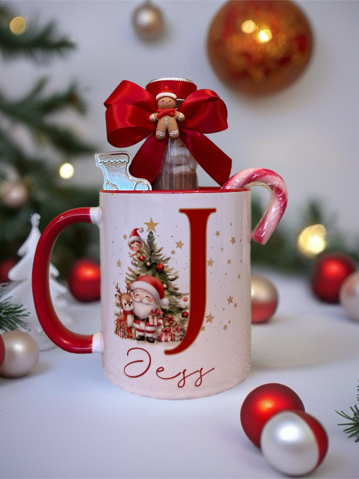 Personalised Christmas Santa Mug β Custom Name Christmas Gift