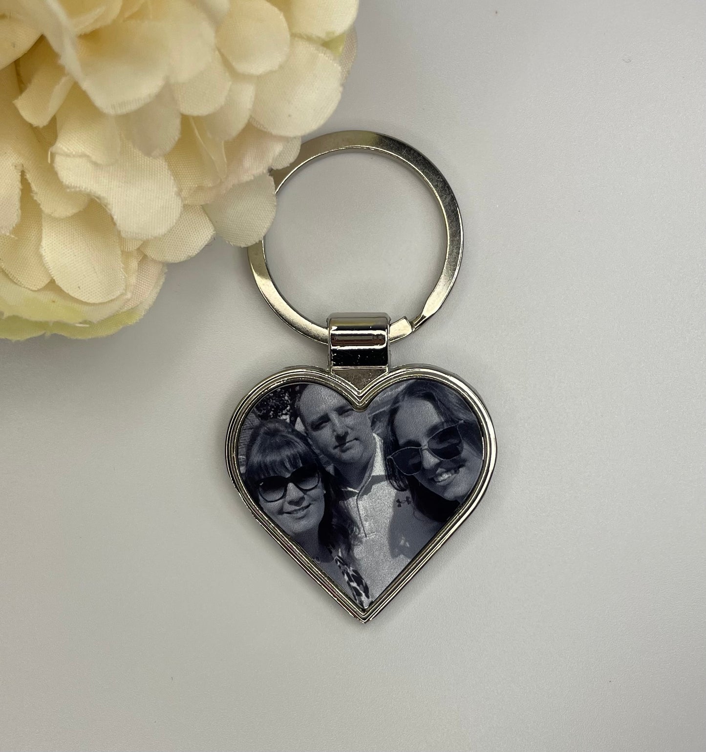 Love Heart Photo Keyring
