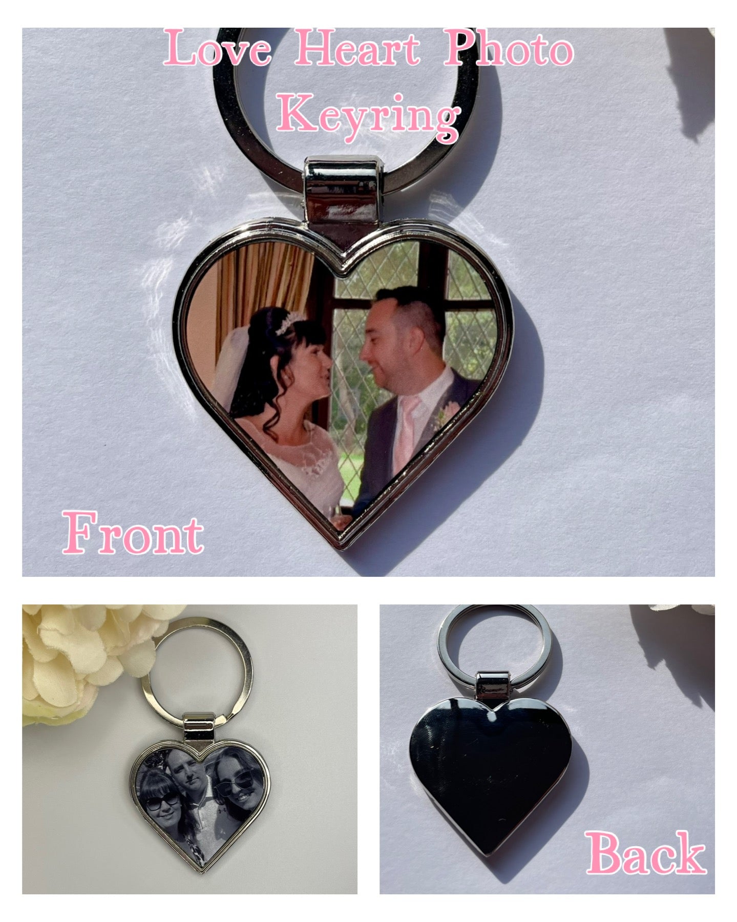 Love Heart Photo Keyring