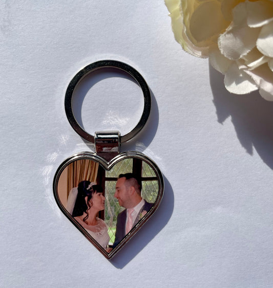 Love Heart Photo Keyring