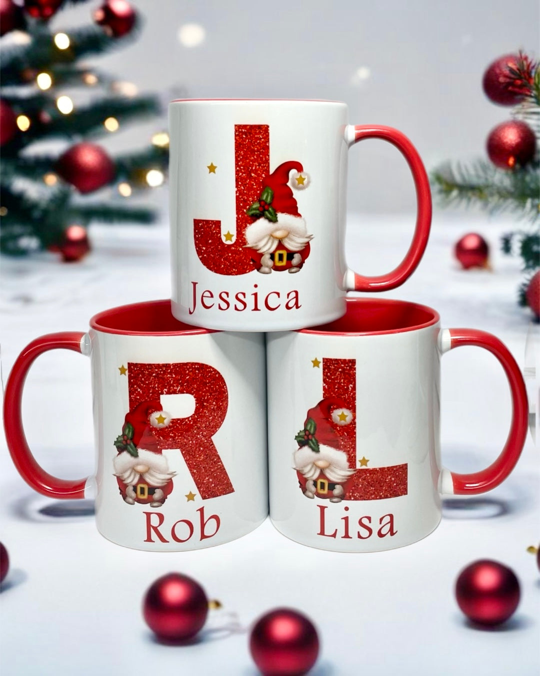Personalised Christmas Gonk Mug – Custom Name Christmas Gift