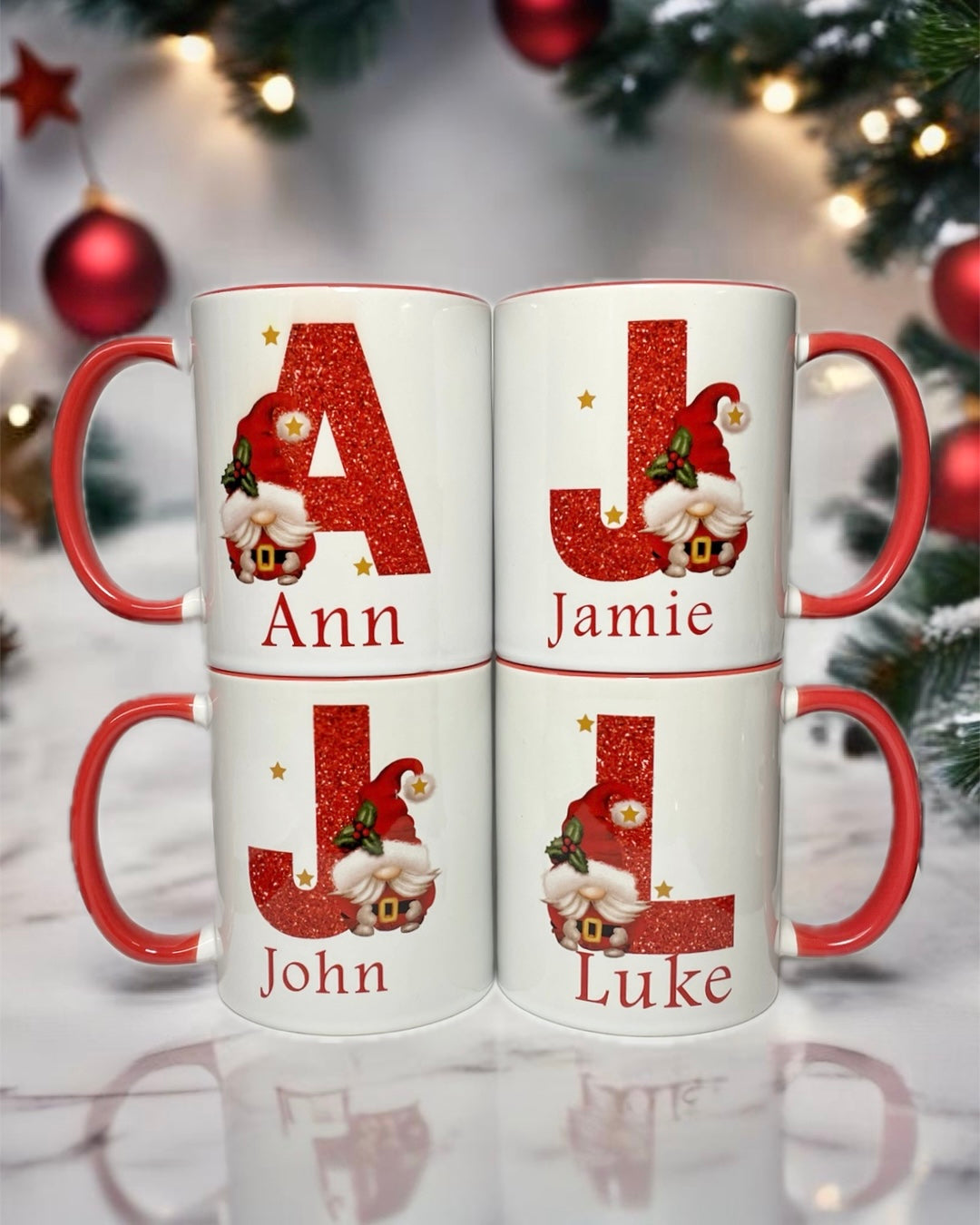 Personalised Christmas Gonk Mug – Custom Name Christmas Gift