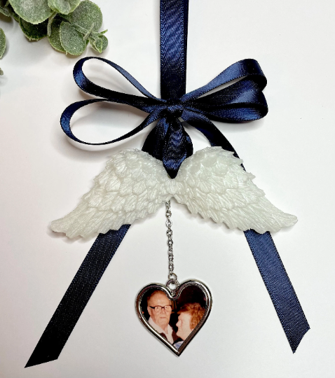 Guardian Angel Wings/Photo Angel Wings/Memory Angel Wings/Photo Hanging Angel Wings/Angel Wing Ornament/Memorial Angel Wings