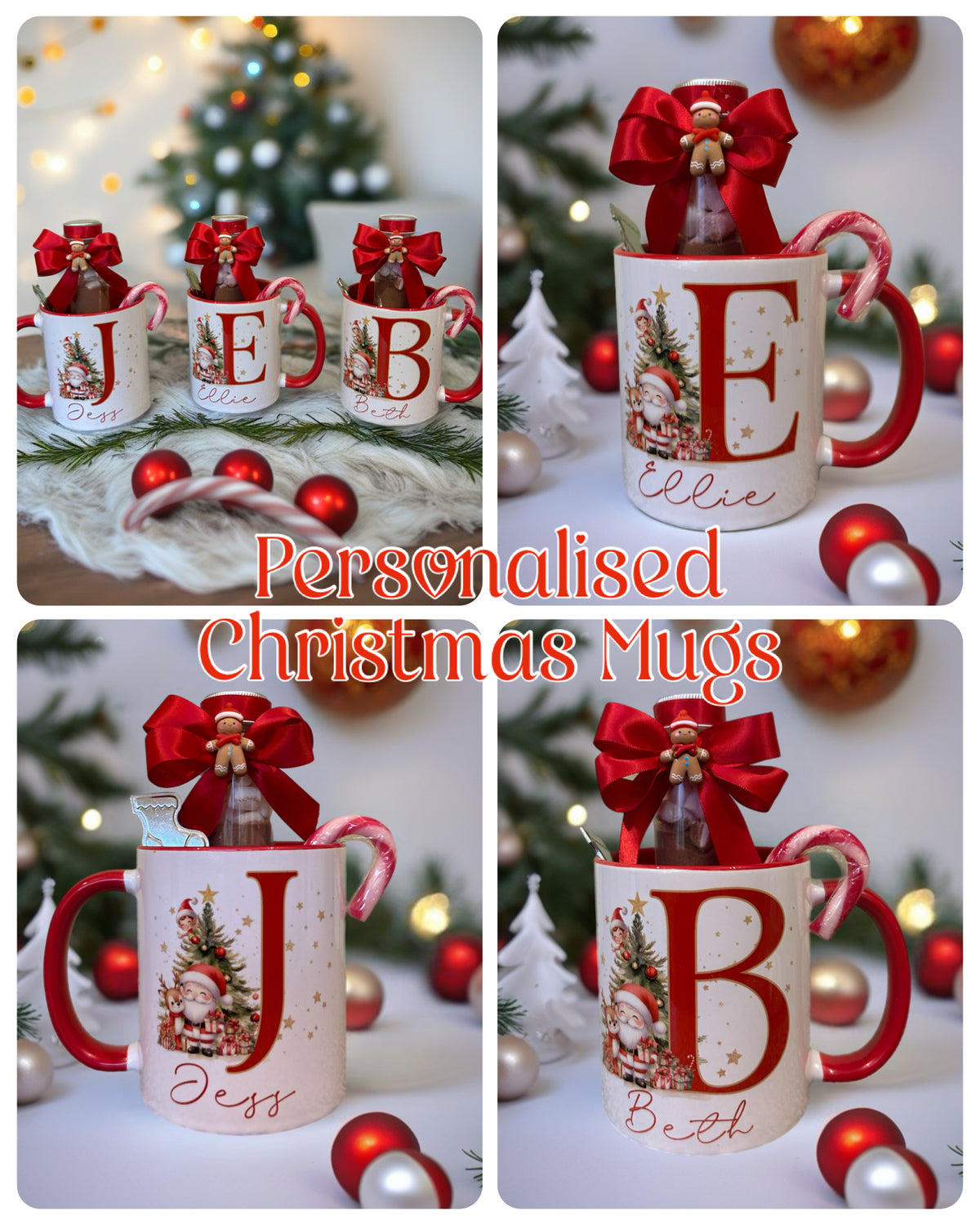 Personalised Christmas Santa Mug – Custom Name Christmas Gift