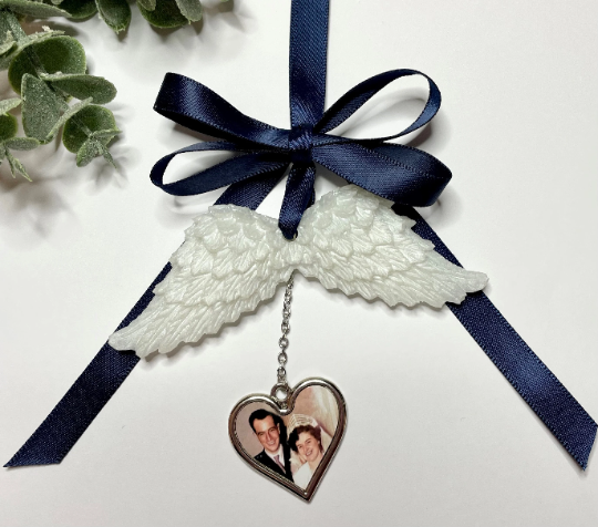 Guardian Angel Wings/Photo Angel Wings/Memory Angel Wings/Photo Hanging Angel Wings/Angel Wing Ornament/Memorial Angel Wings