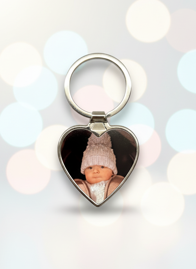 Love Heart Photo Keyring