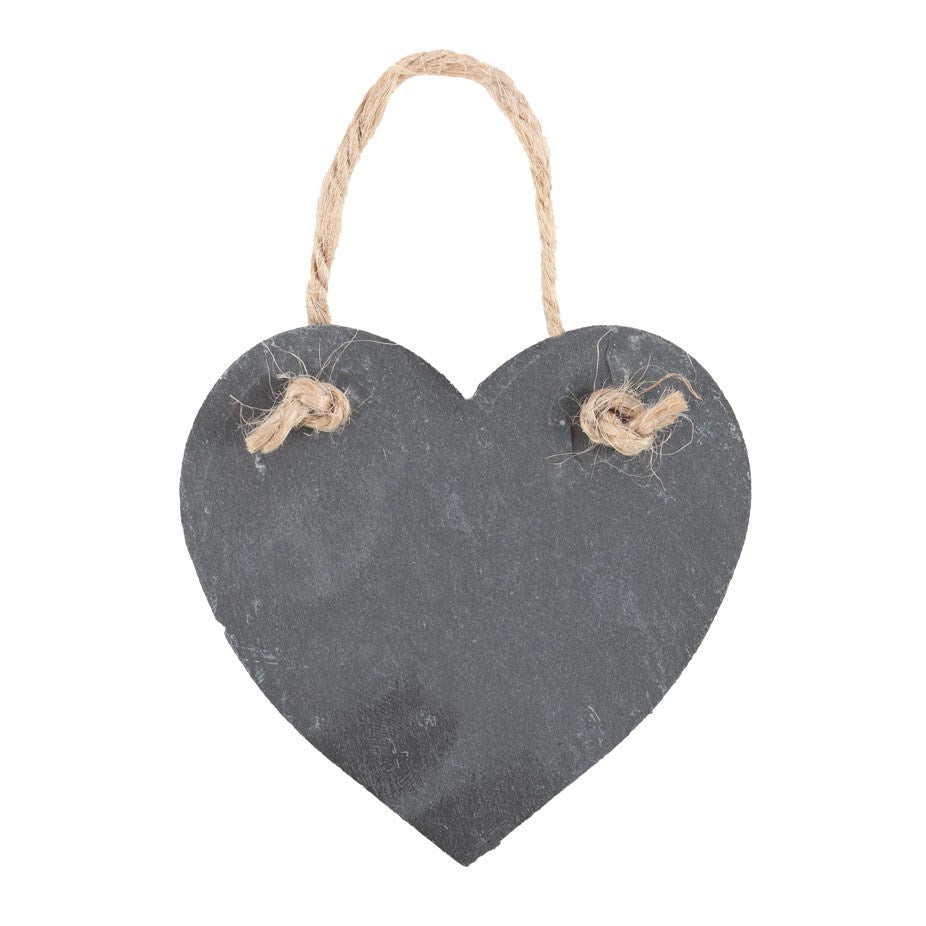 Hanging Slate Heart Decoration