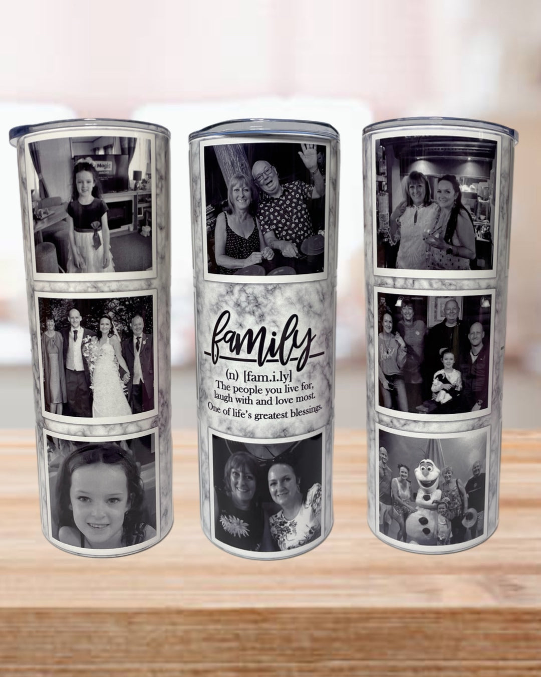 Family Photo Thermos 20oz Tumblers