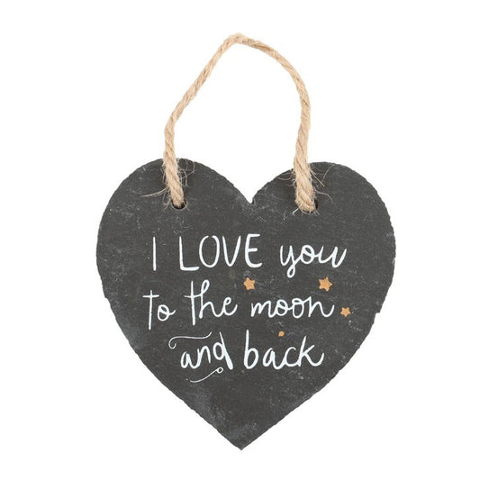 Hanging Slate Heart Decoration